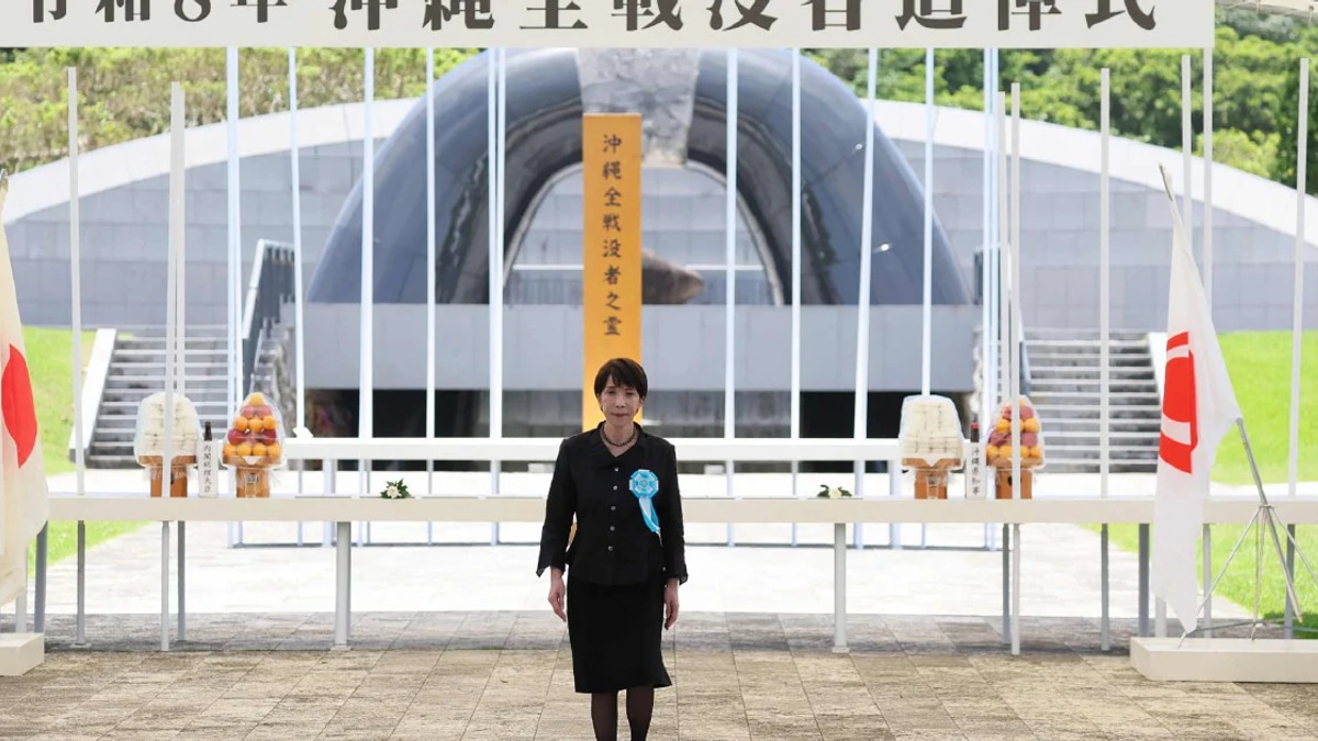 Japan's Premier Faces Criticism Over Military Policy at WWII Memorial