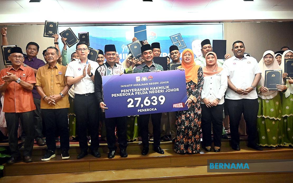 Johor Nearly Completes FELDA Land Title Resolution, Settling 99.99% of Applications