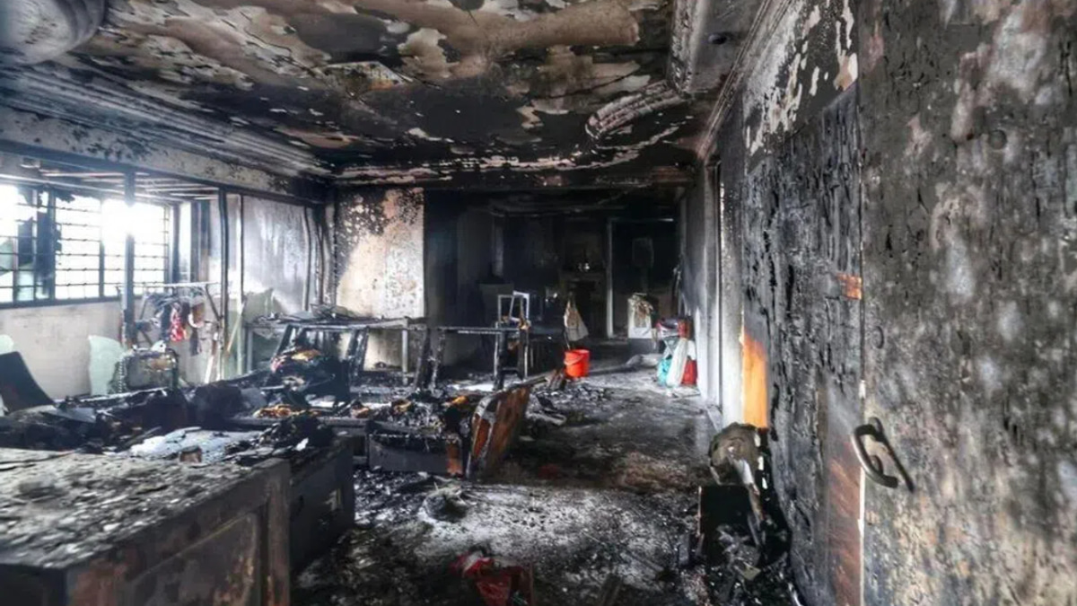 Two rescued from burning HDB flat in Singapore's Jurong West as electrical fault sparks early morning blaze