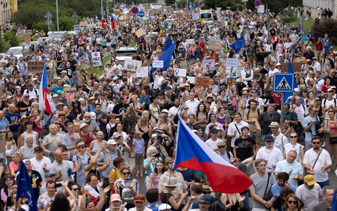 Thousands Protest Czech Government Plan to Tighten Public Media Grip