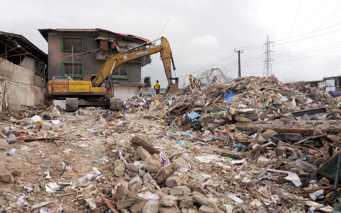 Nine Dead, 27 Rescued After Shopping Complex Collapse in Lagos